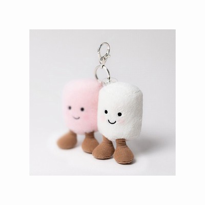 Jellycat Amuseables Pair of Marshmallows Bag Charm New Zealand | NMFKC2489